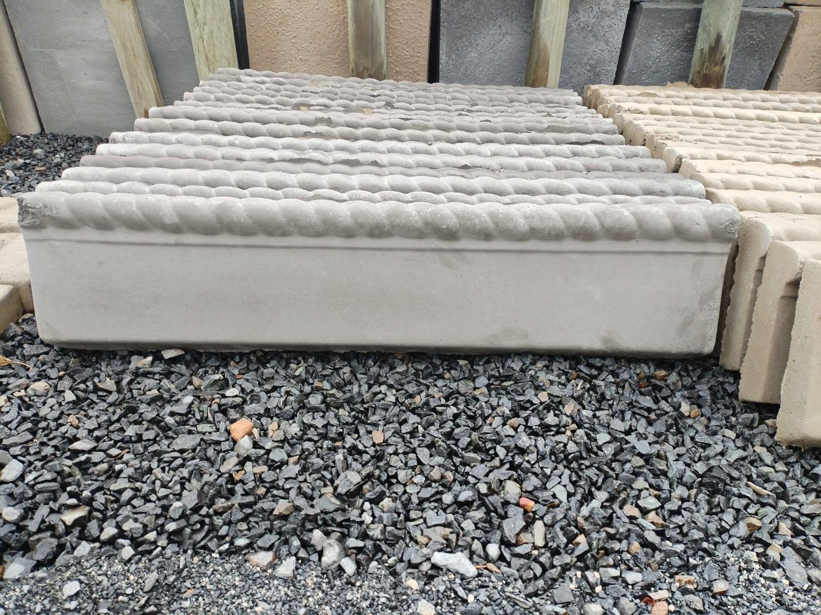 Long rope edging concrete pavers